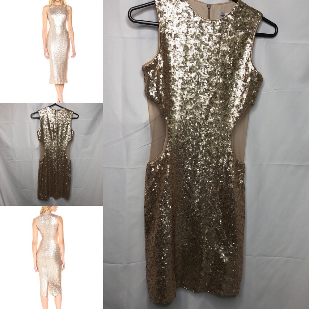 Dress The Population Ryan Sequin Sheath Dress M